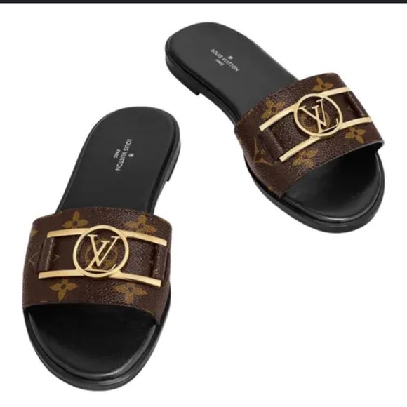 LOUIS VUITTON Lock It mule Sandals Size 37 7 - Picture 1 of 7